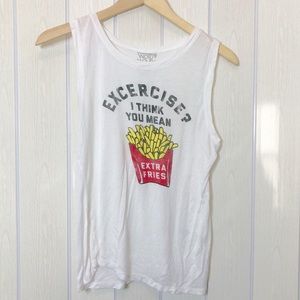 🌟 Word of Mouth Extra Fries Women Small Tank Top